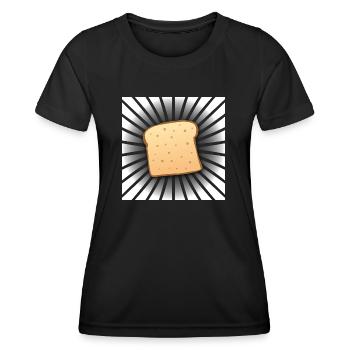 Lustige Comic Butter Toast Scheibe Cool Toastbrot - Frauen Funktions-T-Shirt - Schwarz - Vorne - AI Model Female 172 light (172cm)