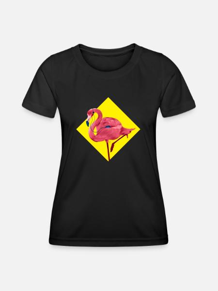 Flamenco Flamingo T Shirt - Women's Functional T-Shirt - black