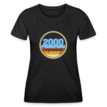Born 2000 - Women's Functional T-Shirt - black - Front - AI Model Female 172 light (172cm)