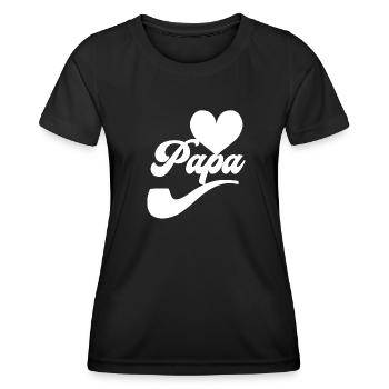 J'aime papa - T-shirt sport Femme - noir - Devant - AI Model Female 172 light (172cm)