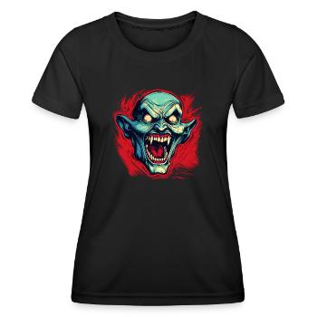 Vampir - Frauen Funktions-T-Shirt - Schwarz - Vorne - AI Model Female 172 light (172cm)