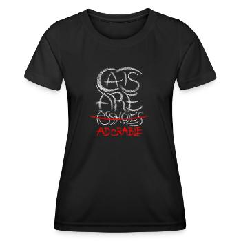 Cats are….#2 - Women's Functional T-Shirt - black - Front - AI Model Female 172 light (172cm)
