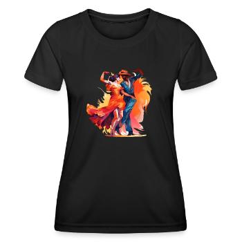Mambo est connu dans le monde entier - T-shirt sport Femme - noir - Devant - AI Model Female 172 light (172cm)