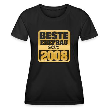 Hochzeit 2008 - Frauen Funktions-T-Shirt - Schwarz - Vorne - AI Model Female 172 light (172cm)