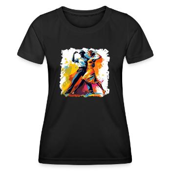 Danser comme forme physique avec soulagement du stress - T-shirt sport Femme - noir - Devant - AI Model Female 172 light (172cm)