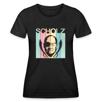 Retro Scholz plaisante Pirates des Caraïbes - T-shirt sport Femme - noir - Devant - AI Model Female 172 light (172cm)