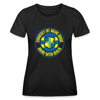Davos - Frauen Funktions-T-Shirt - Schwarz - Vorne - AI Model Female 172 light (172cm)