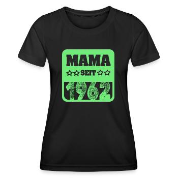 Mutti 1962 - Frauen Funktions-T-Shirt - Schwarz - Vorne - AI Model Female 172 light (172cm)