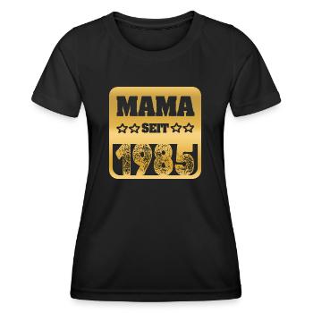 1985 - Frauen Funktions-T-Shirt - Schwarz - Vorne - AI Model Female 172 light (172cm)