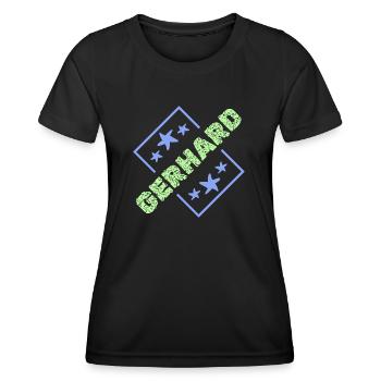Vorname für Gerhard Jungenname Geburtstag - Frauen Funktions-T-Shirt - Schwarz - Vorne - AI Model Female 172 light (172cm)