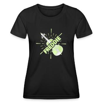 String instrument Freddie - Women's Functional T-Shirt - black - Front - AI Model Female 172 light (172cm)