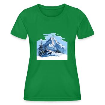 Echte Wintergefühle - Frauen Funktions-T-Shirt - Kelly Green - Vorne - AI Model Female 172 dark (172cm)