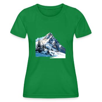 C’est enfin l’hiver - T-shirt sport Femme - vert - Devant - AI Model Female 172 dark (172cm)