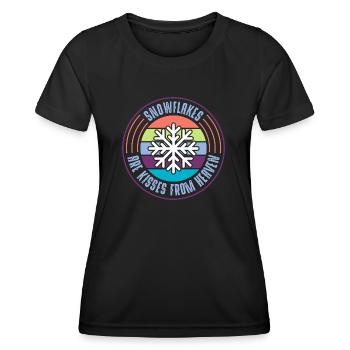 Flocon de neige - T-shirt sport Femme - noir - Devant - AI Model Female 172 light (172cm)