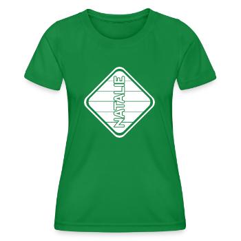 Prénom Natalie - T-shirt sport Femme - vert - Devant - AI Model Female 172 dark (172cm)