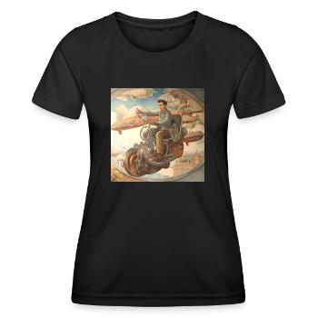 Diego Flying Machine - Women's Functional T-Shirt - black - Front - AI Model Female 172 light (172cm)