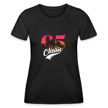 Vintage 1965-65e anniversaire - T-shirt sport Femme - noir - Devant - AI Model Female 172 light (172cm)
