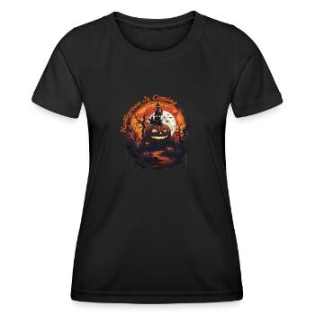 Halloween is Coming Pumpkin - Women's Functional T-Shirt - black - Front - AI Model Female 172 light (172cm)