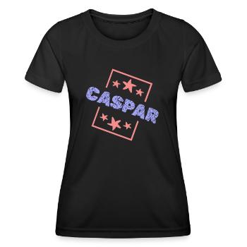 Geschenk für Caspar - Frauen Funktions-T-Shirt - Schwarz - Vorne - AI Model Female 172 light (172cm)