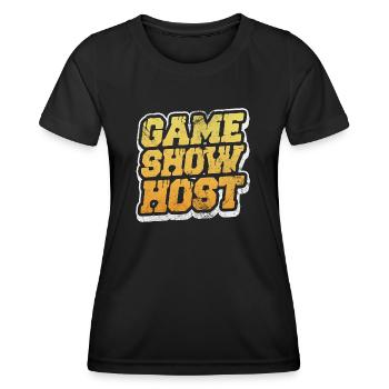Funny Board Game Night - Board Gaming Game Show - Women's Functional T-Shirt - black - Front - AI Model Female 172 light (172cm)