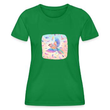 Oiseau en plein vol - T-shirt sport Femme - vert - Devant - AI Model Female 172 dark (172cm)