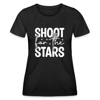 Visez les étoiles - T-shirt sport Femme - noir - Devant - AI Model Female 172 light (172cm)