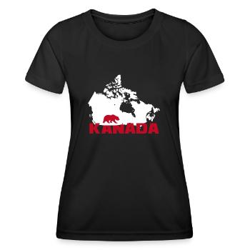 Ours sauvage du Canada - T-shirt sport Femme - noir - Devant - AI Model Female 172 light (172cm)