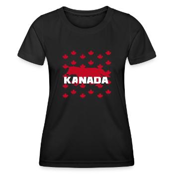 kanada wildnis ahorn - Frauen Funktions-T-Shirt - Schwarz - Vorne - AI Model Female 172 light (172cm)