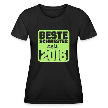 2016 - Frauen Funktions-T-Shirt - Schwarz - Vorne - AI Model Female 172 light (172cm)