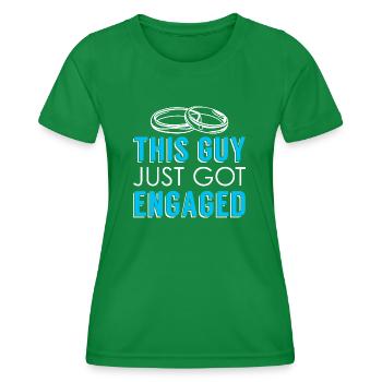 Fiancé partenaire cadeau fiançailles drôles - T-shirt sport Femme - vert - Devant - AI Model Female 172 dark (172cm)