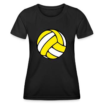 Beachvolleyball Beachball 2510 - Frauen Funktions-T-Shirt - Schwarz - Vorne - AI Model Female 172 light (172cm)