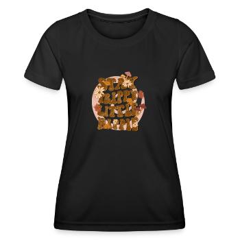 Trippy Hippie - Frauen Funktions-T-Shirt - Schwarz - Vorne - AI Model Female 172 light (172cm)