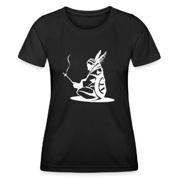 Native American Indigenous Indian Spirit Cowboy - Women's Functional T-Shirt - black - Front - AI Model Female 172 light (172cm)