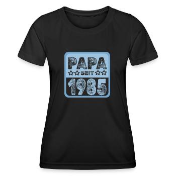 Papa 1985 - Frauen Funktions-T-Shirt - Schwarz - Vorne - AI Model Female 172 light (172cm)