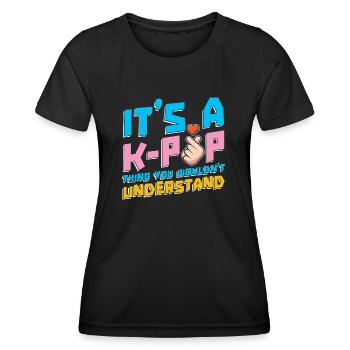 Koreanischer Pop Musiker Geschenk Lustiges K Pop - Frauen Funktions-T-Shirt - Schwarz - Vorne - AI Model Female 172 light (172cm)