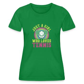 Juste une fille qui aime le tennis - T-shirt sport Femme - vert - Devant - AI Model Female 172 dark (172cm)