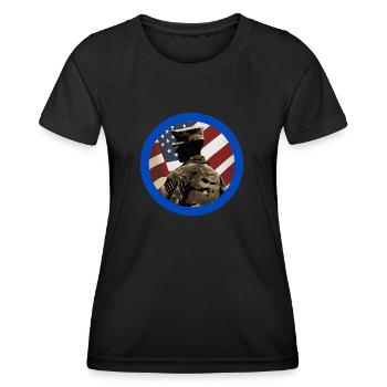 Vétéran, ancien combattant, armistice, militaire. - T-shirt sport Femme - noir - Devant - AI Model Female 172 light (172cm)