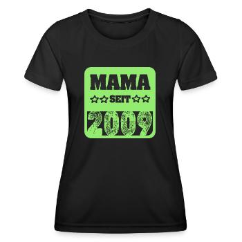 Mutti 2009 - Frauen Funktions-T-Shirt - Schwarz - Vorne - AI Model Female 172 light (172cm)