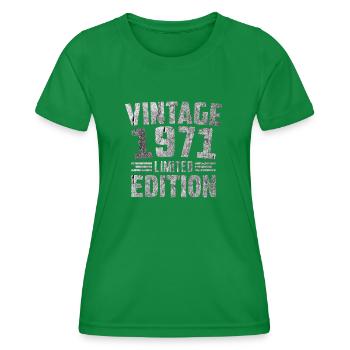 Millésime 1971 Édition Limitée - T-shirt sport Femme - vert - Devant - AI Model Female 172 dark (172cm)