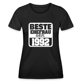 Verliebt 1992 - Frauen Funktions-T-Shirt - Schwarz - Vorne - AI Model Female 172 light (172cm)