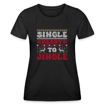Single prêt à jingle - T-shirt sport Femme - noir - Devant - AI Model Female 172 light (172cm)