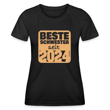 2024 - Frauen Funktions-T-Shirt - Schwarz - Vorne - AI Model Female 172 light (172cm)