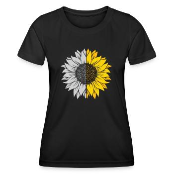 Sonnenblumen - Frauen Funktions-T-Shirt - Schwarz - Vorne - AI Model Female 172 light (172cm)