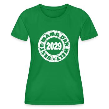 Mama 2029 - Frauen Funktions-T-Shirt - Kelly Green - Vorne - AI Model Female 172 dark (172cm)