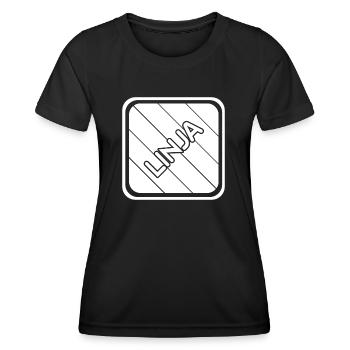 First name Linja - Women's Functional T-Shirt - black - Front - AI Model Female 172 light (172cm)