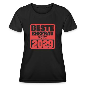 2029 - Frauen Funktions-T-Shirt - Schwarz - Vorne - AI Model Female 172 light (172cm)