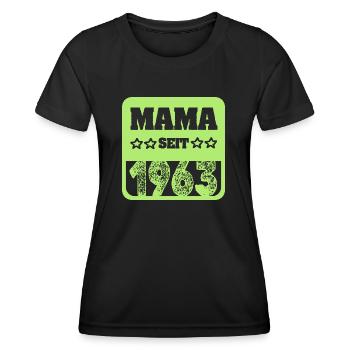 Mutti 1963 - Frauen Funktions-T-Shirt - Schwarz - Vorne - AI Model Female 172 light (172cm)