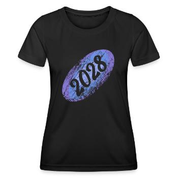 Rekrut 2028 - Frauen Funktions-T-Shirt - Schwarz - Vorne - AI Model Female 172 light (172cm)