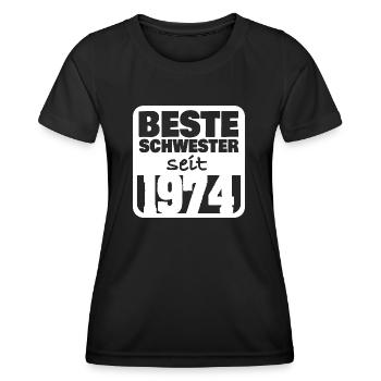 Geschwister 1974 - Frauen Funktions-T-Shirt - Schwarz - Vorne - AI Model Female 172 light (172cm)
