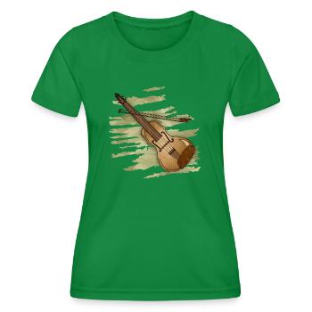 Violin - Women's Functional T-Shirt - kelly green - Front - AI Model Female 172 dark (172cm)